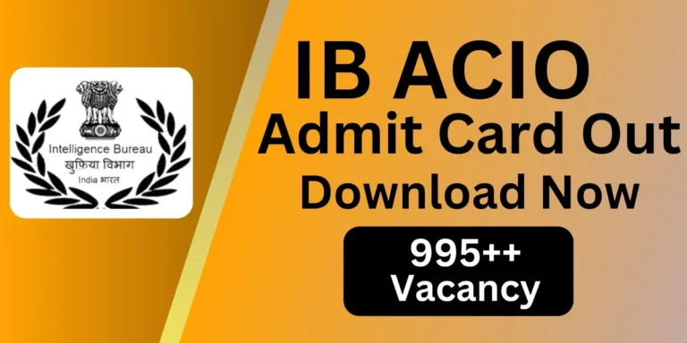 IB ACIO Admit Card